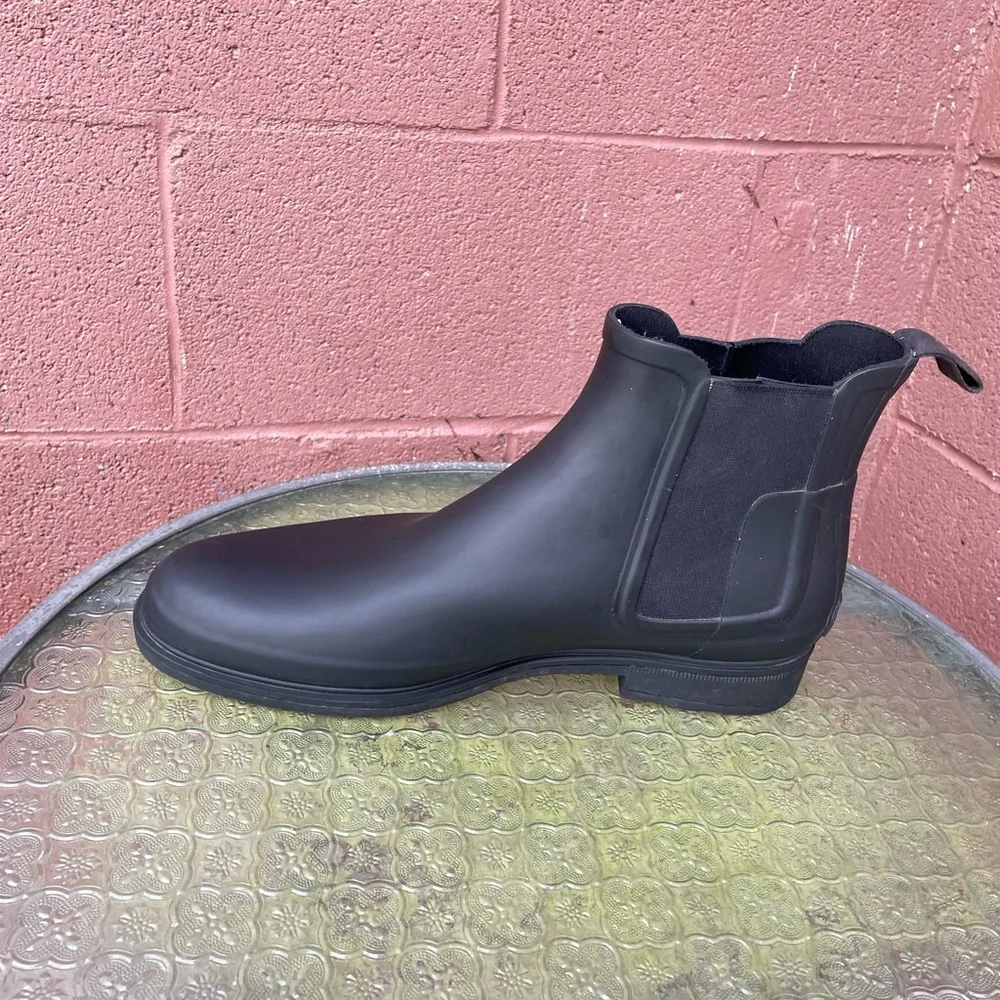 Hunter Refined Slim Fit Chelsea Black Boots Size 13 Men’s
